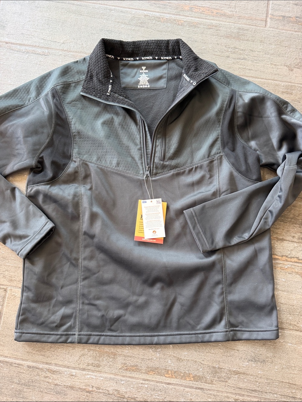 Kings Black Lightweight Half-Zip Shirt Jacket